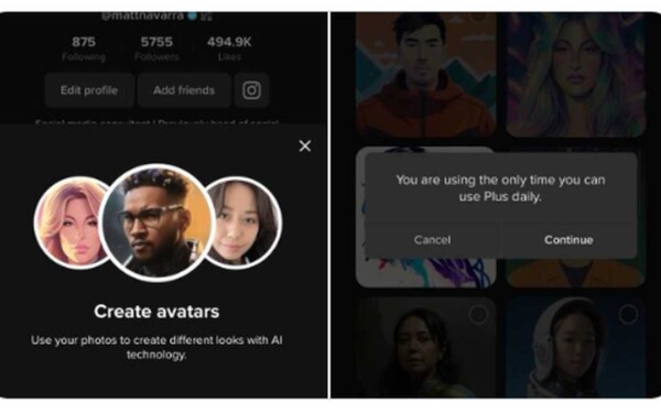 TikTok teste un outil de génération d'avatar piloté par l'intelligence artificielle