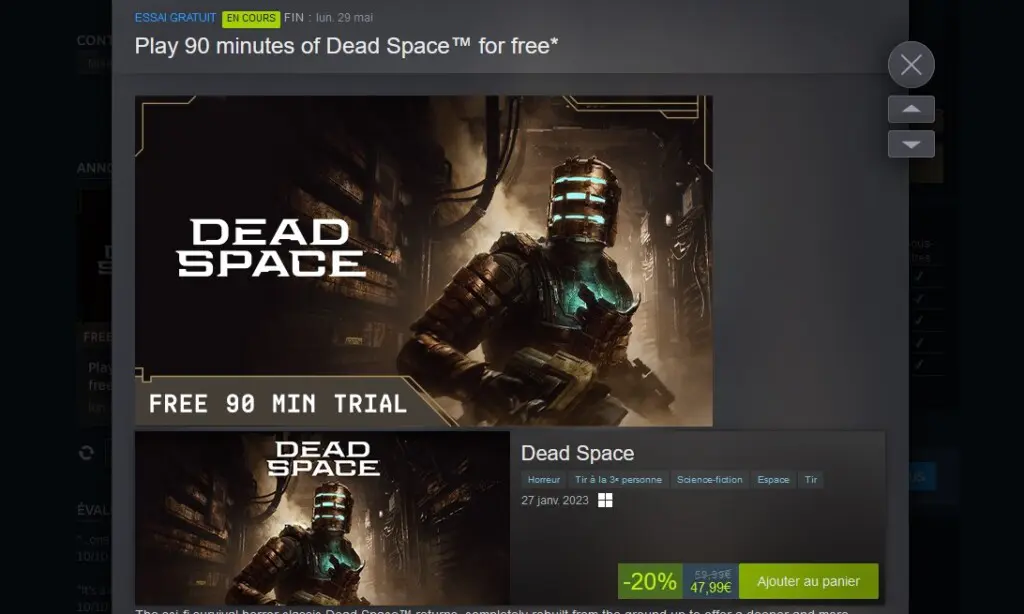 dead space essai gratuit