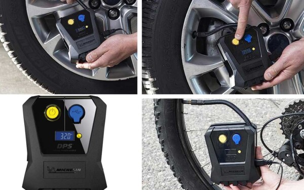 Indispensable dans le coffre de votre voiture, et très utile aussi bien pour les vélos, les motos que pour tout véhicule à roues gonflées