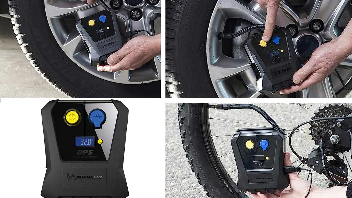 Indispensable dans le coffre de votre voiture, et très utile aussi bien pour les vélos, les motos que pour tout véhicule à roues gonflées