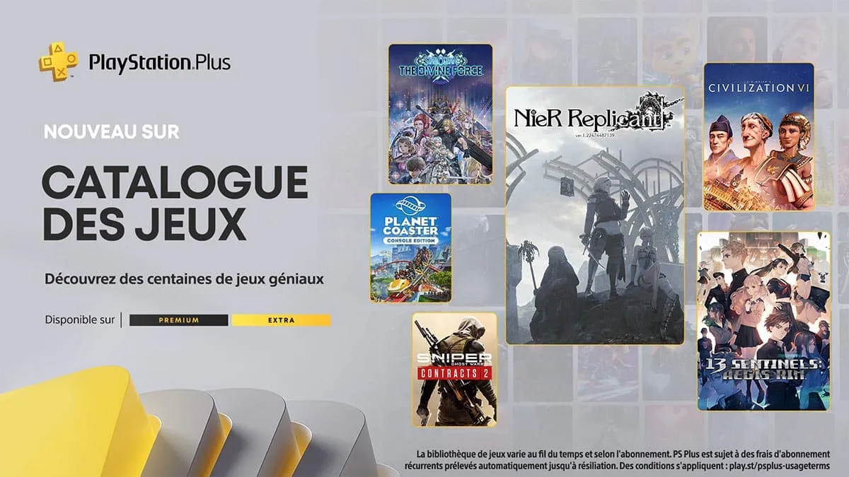 Catalogue de jeux PlayStation Plus Extra et Premium