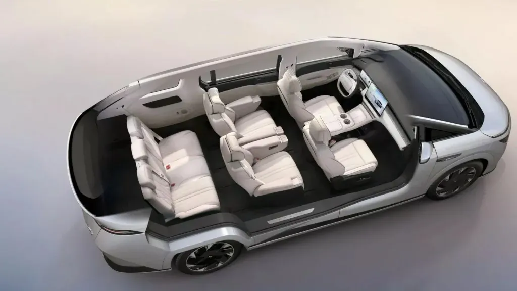 Xpeng X9. Image de l'intérieur