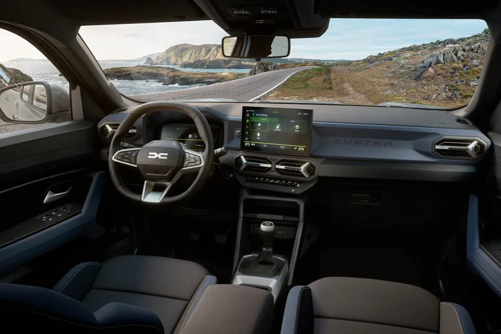 Photo de l'intérieur du Dacia Duster 2024.