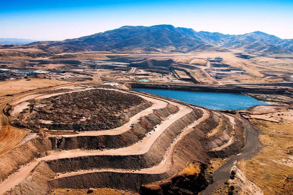 Vue aérienne de la mine d'uranium Smith Ranch-Highland au Wyoming