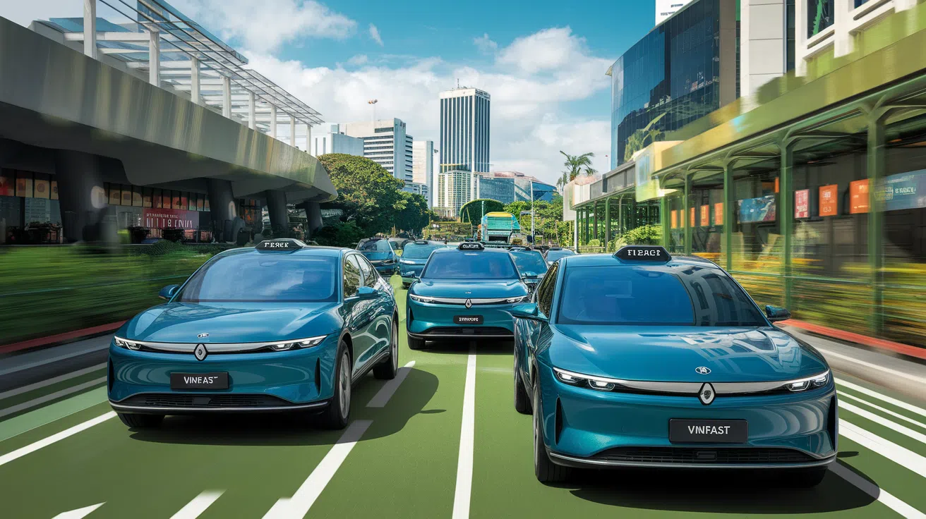 Déploiement des taxis électriques vinfast à manille :