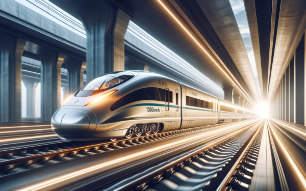 Train ultra-rapide chinois atteignant 1000 km/h sur des rails futuristes