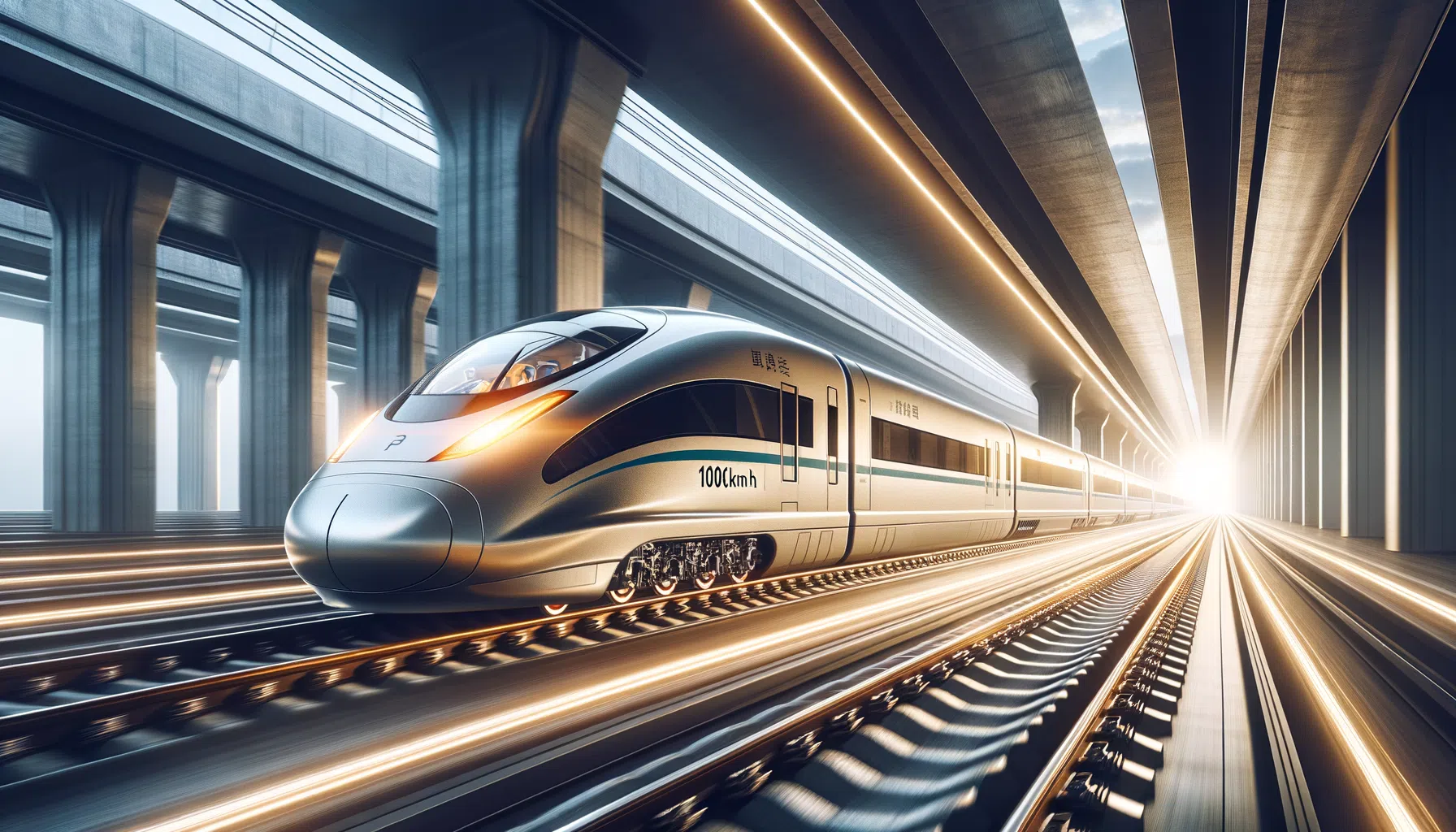 Train ultra-rapide chinois atteignant 1000 km/h sur des rails futuristes