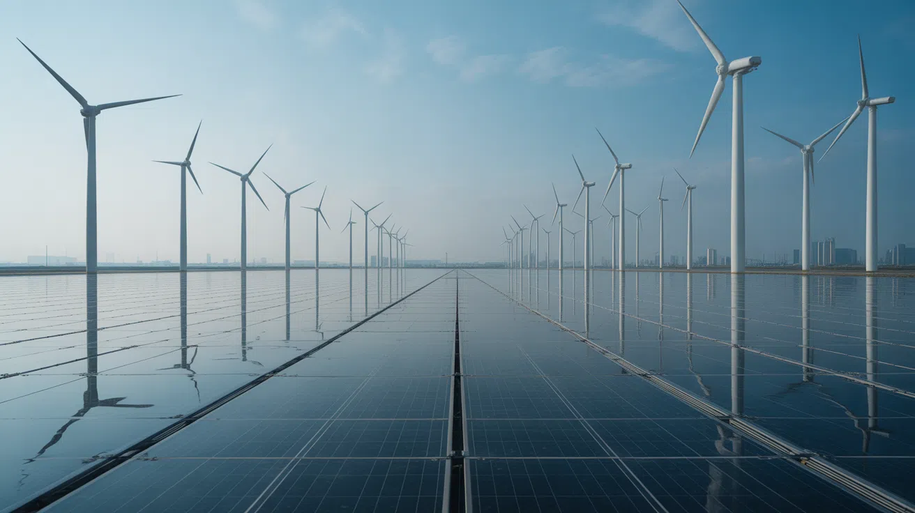 Centrale solaire en Chine fournissant de l'énergie renouvelable