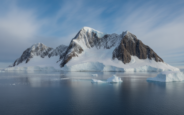 Vue satellite des montagnes cachées sous la glace antarctique