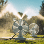 5 ventilateurs avec brumisateur offrent un rafraîchissement intense sans climatisation une solution