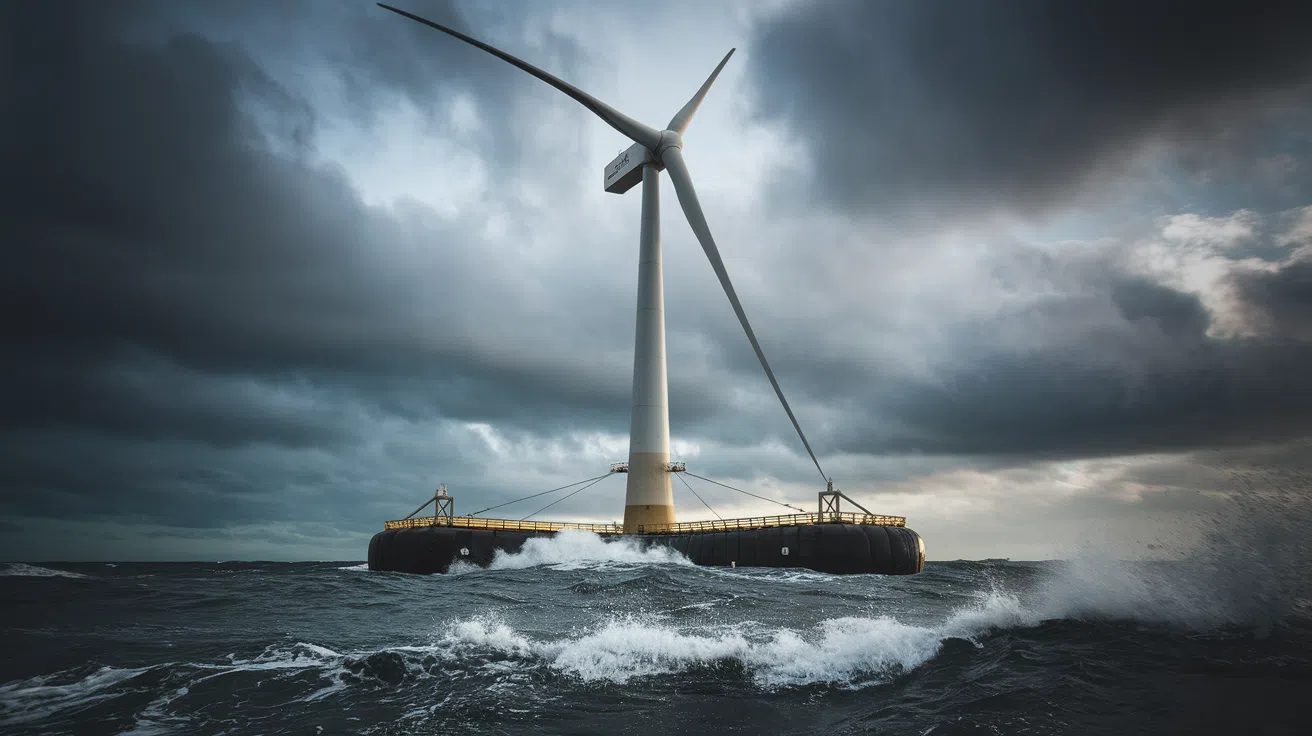 China dévoile la plus grande turbine éolienne flottante au monde capable de