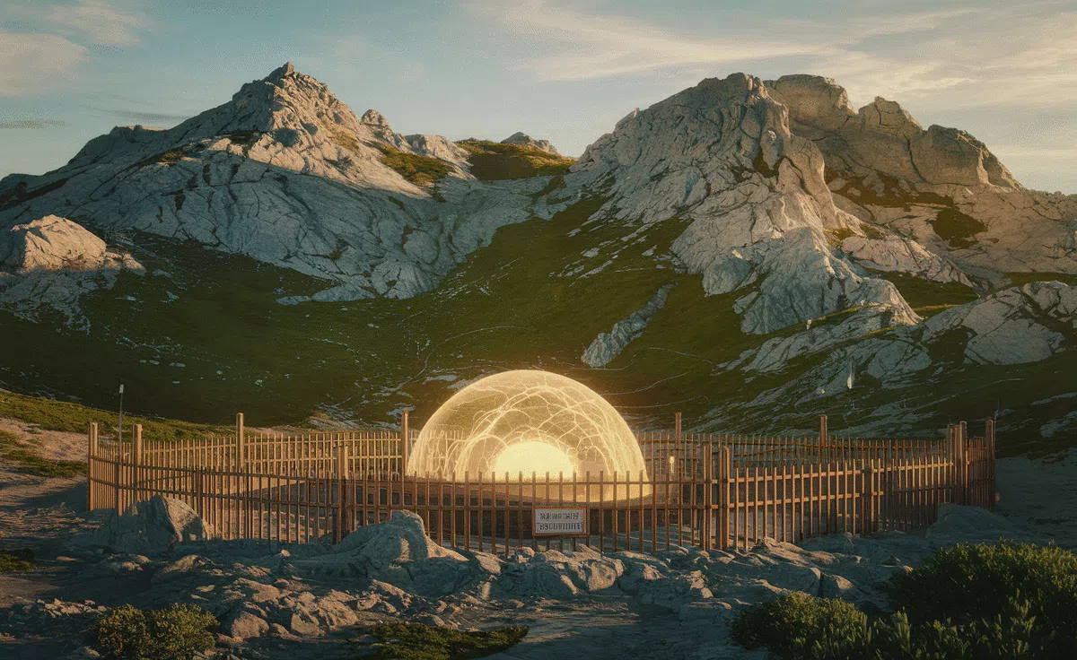 Vue aérienne des montagnes des Pyrénées, source potentielle d'énergie