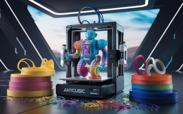 Anycubic kobra 3 combo éblouissez avec des impressions multicolores à moins