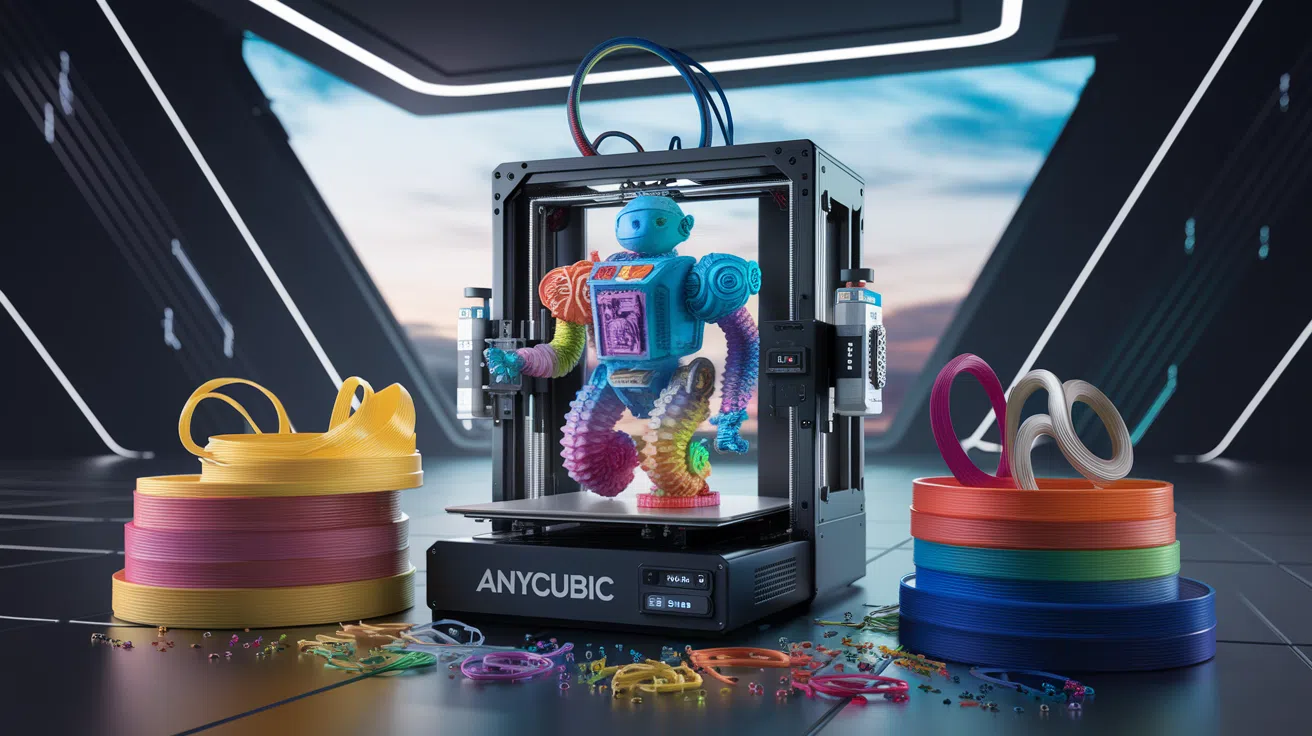 Anycubic kobra 3 combo  éblouissez avec des impressions multicolores à moins