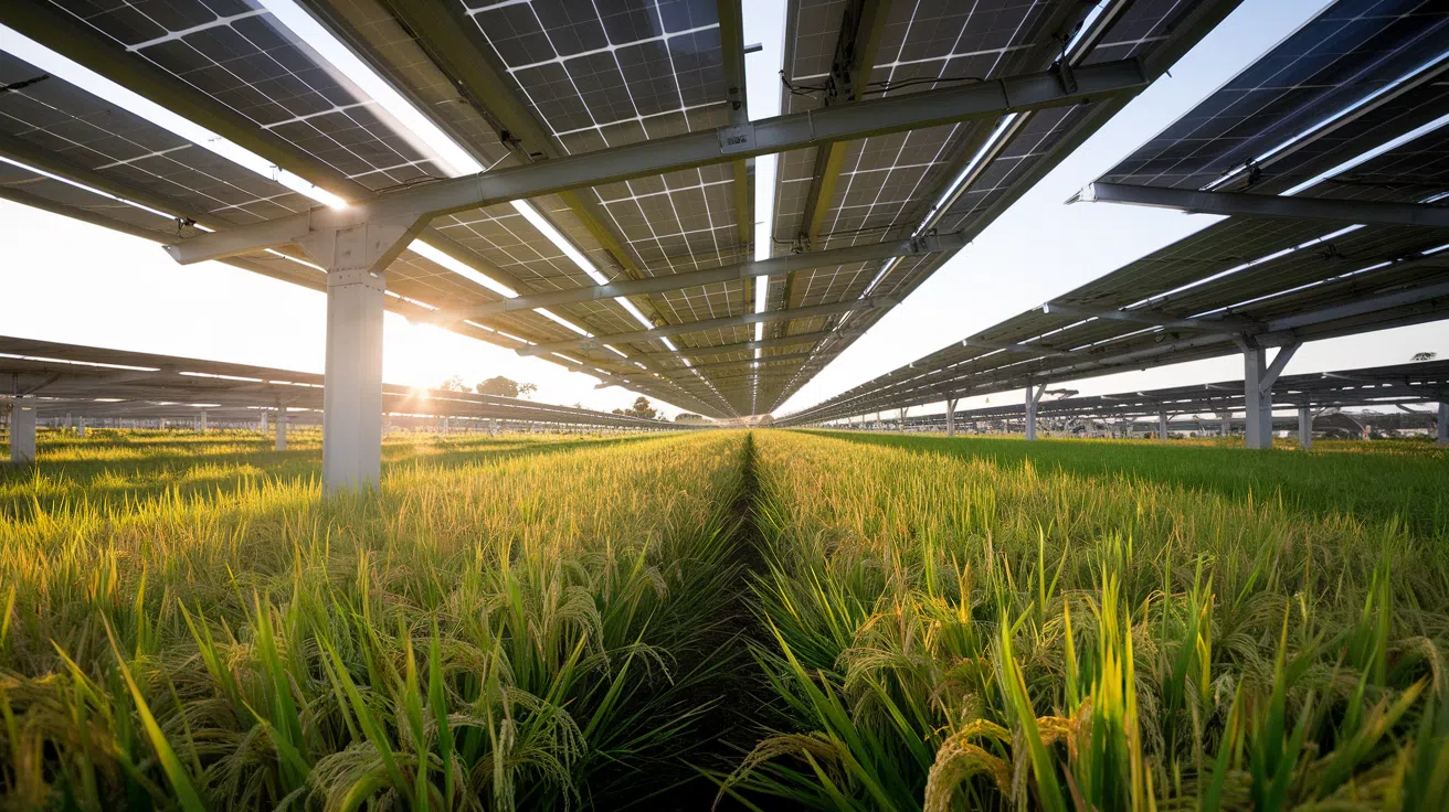 Investigadores japoneses logran cultivar arroz de alta calidad bajo paneles solares con