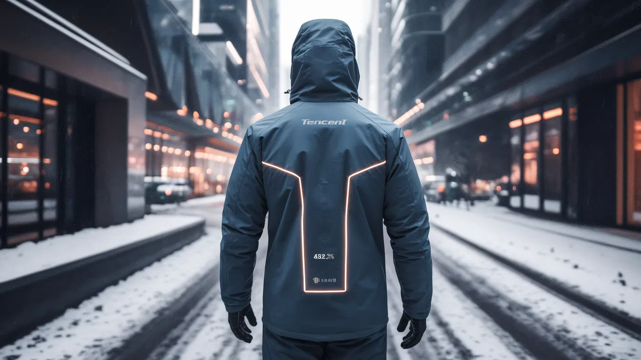 La chaqueta invernal de tencent régule la température corporelle avec 828 