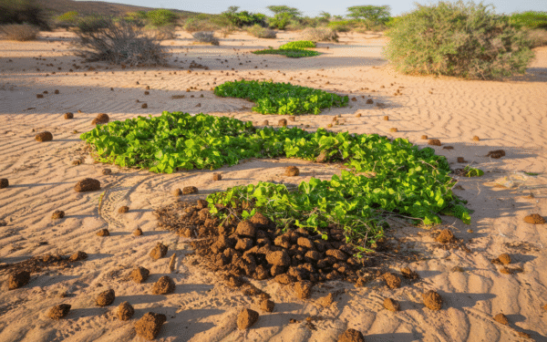 La magie des excréments animaux transforme les sols arides en oasis verdoyantes