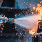 La poseidon nozzle des pompiers dillinois éteint les batteries de voitures électriques