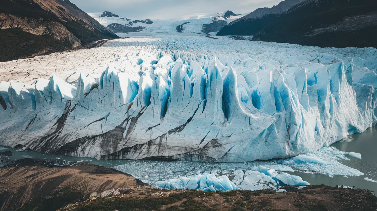 Le glacier perito moreno se détache du sol  Un recul imminent