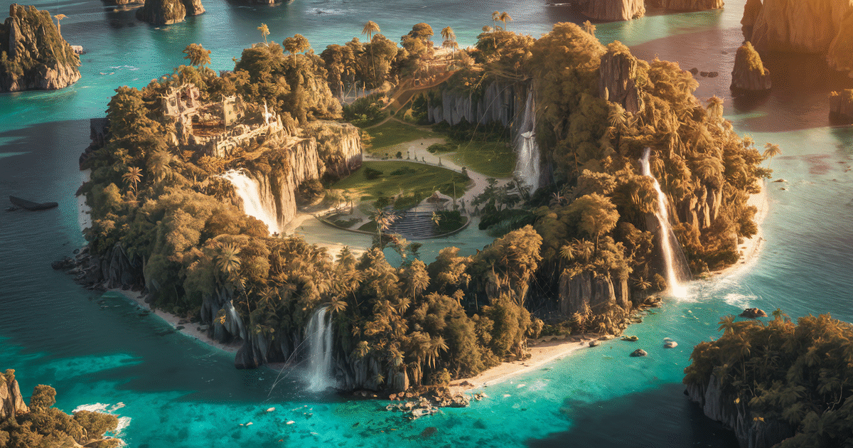 Tencent découvre une île mystérieuse et révèle 250 hectares de trésors cachés