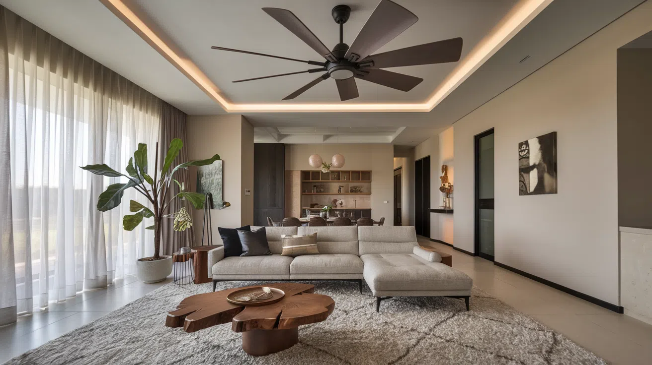 Un ventilateur de plafond élégant transforme votre espace  La fraîcheur et