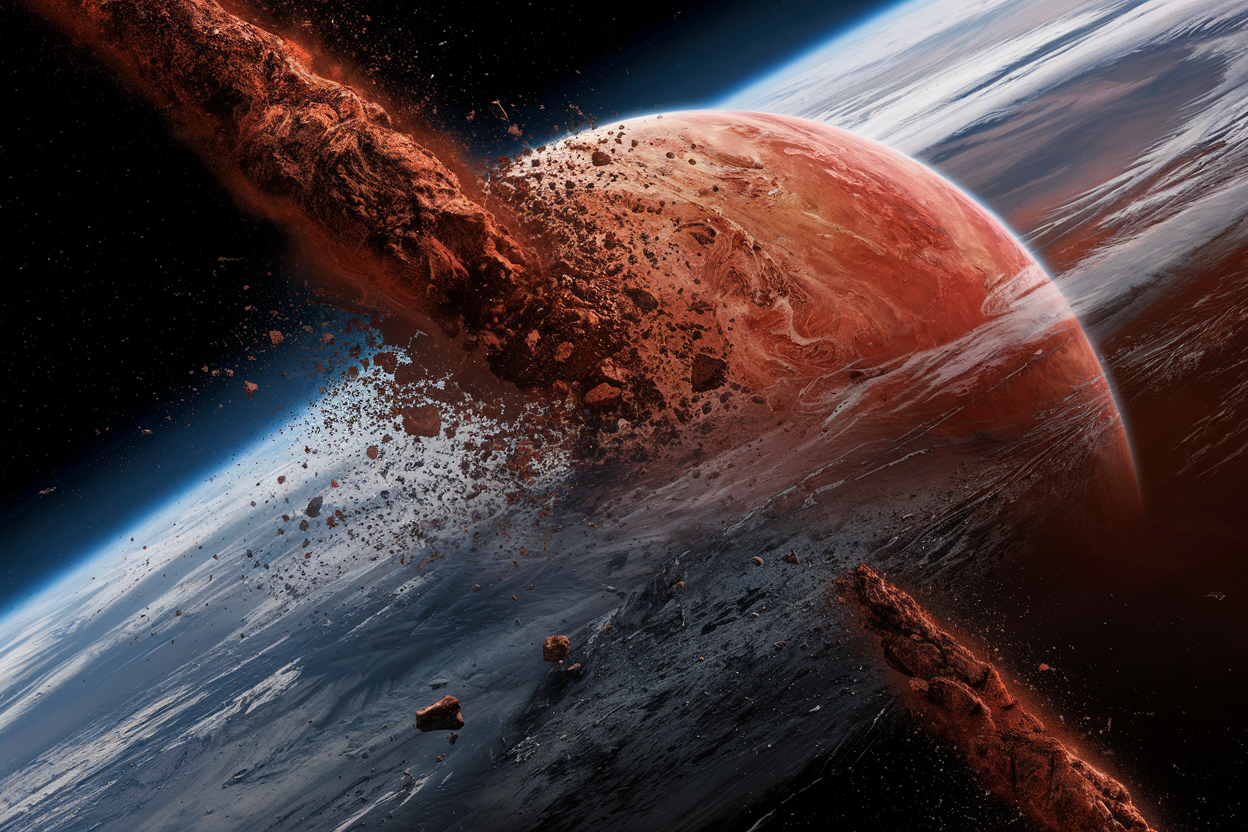 Une planète rouge en pleine désintégration : un spectacle déconcertant capturé par la NASA