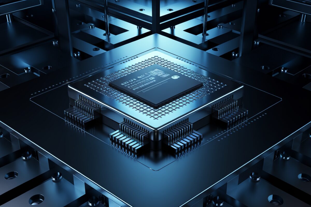 Puce Snapdragon 8 Elite Gen 6 sur une surface réfléchissante