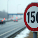 Panneau 150 km/h sur une autoroute française en expérimentation