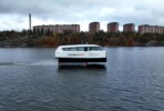 ferry électrique hydrofoil Candela P-12 navette urbaine émissions CO2 -94% Stockholm