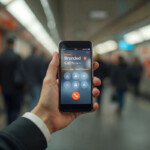 Un smartphone affiche le nom vérifié d’une entreprise appelante