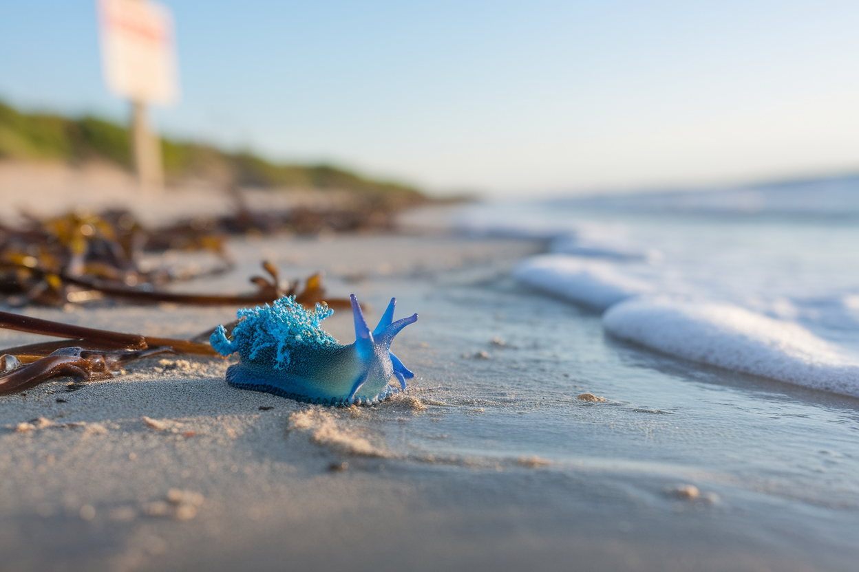 10 dragons bleus recensés, 48 h d'échouages sur les plages du Texas, venin puissant, ce que les chercheurs redoutent