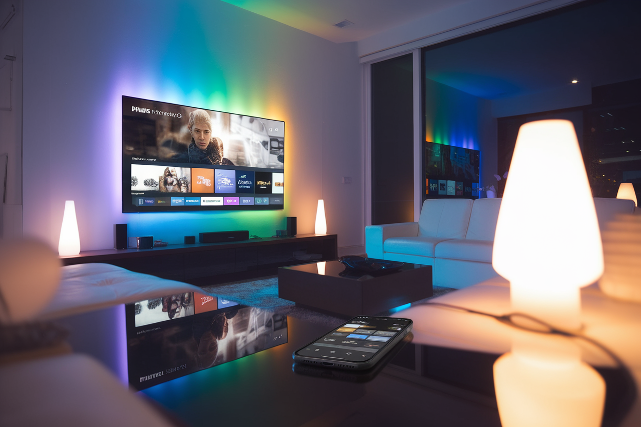 Les TV Philips Ambilight renouent avec Hue via Matter, et s'ouvrent aussi aux lampes Ikea