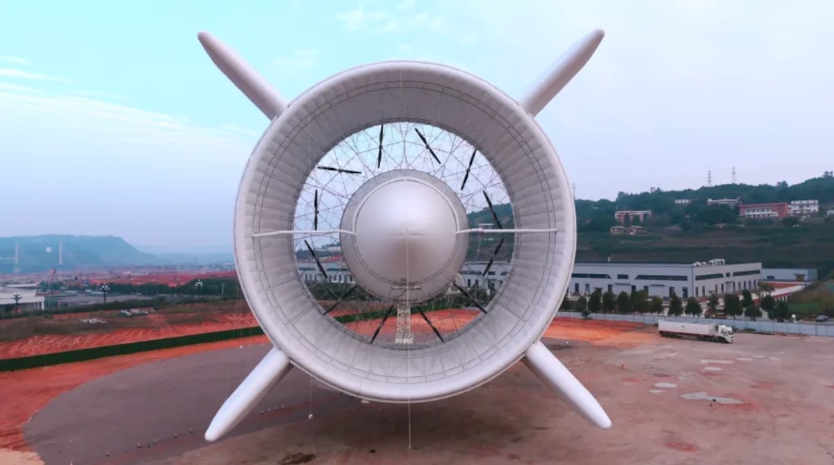 La Chine teste une éolienne volante géante 