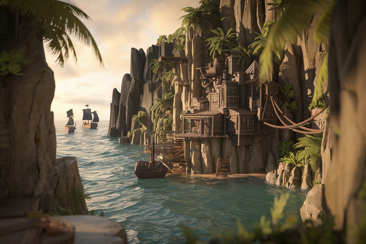 2026, ville pirate accrochée aux falaises, Corsair Cove dévoilé, 1 studio Limbic, ce que ce builder cache aux joueurs