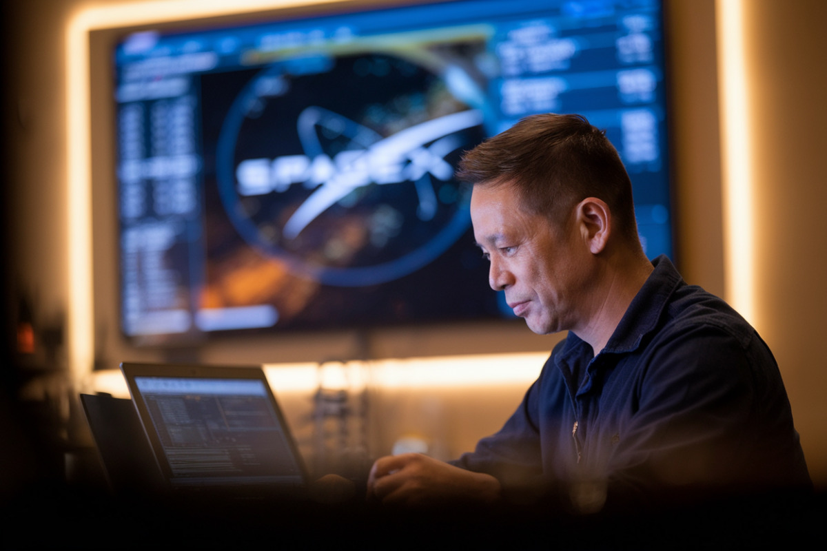 Serveurs informatiques flottant dans l'espace orbitant autour de la Terre