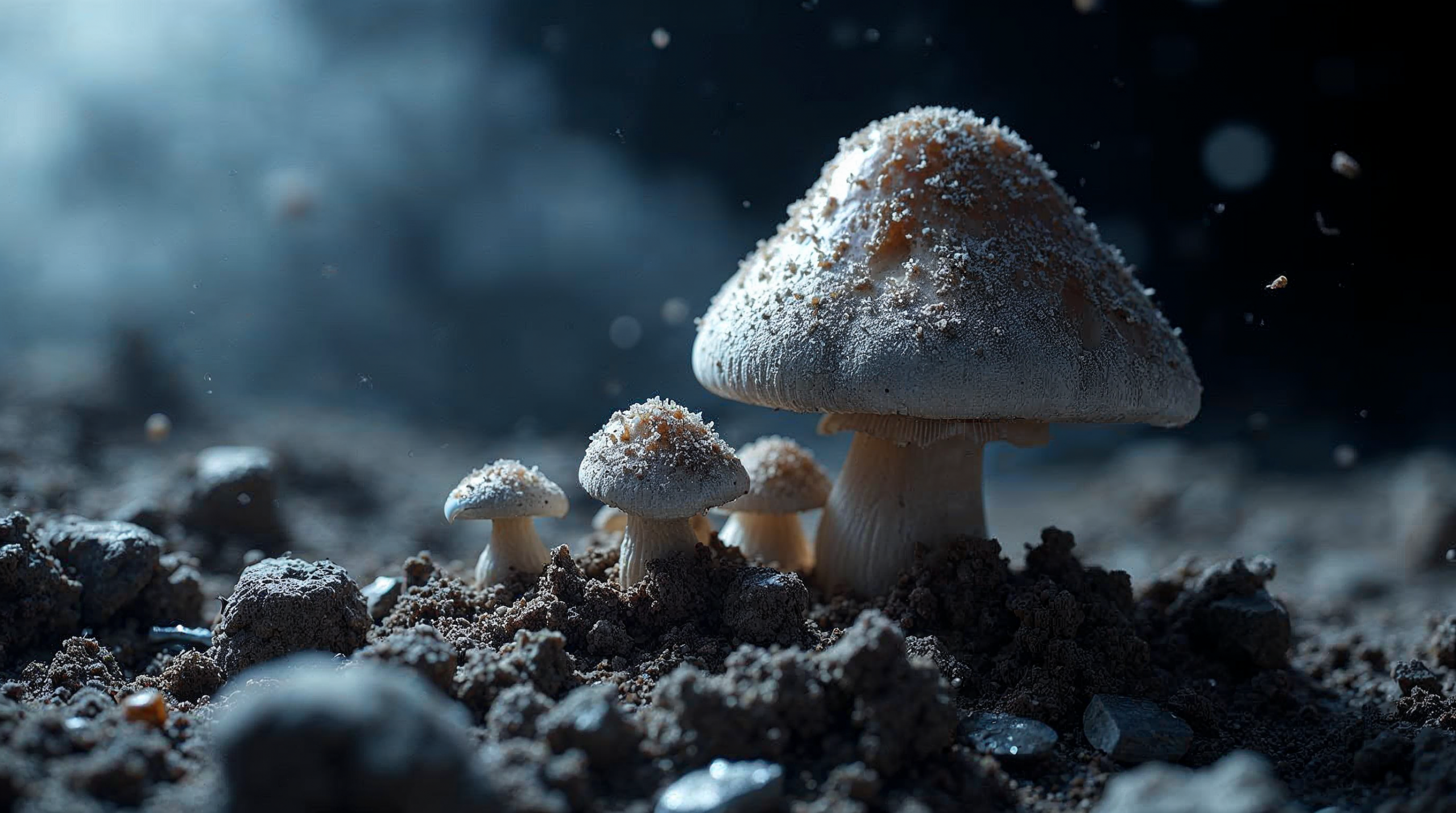 400 km au-dessus de la Terre, ISS, un champignon extrait palladium et platine d'une météorite, personne n'attendait ça - illustration