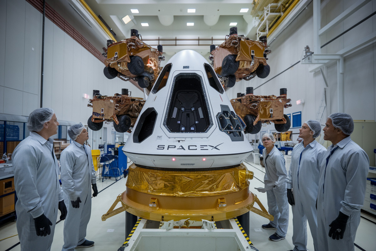 SpaceX adapte ses capsules Dragon pour transporter 6 rovers simultanément SpaceX adapte ses capsules Dragon pour transporter 6 rovers simultanément