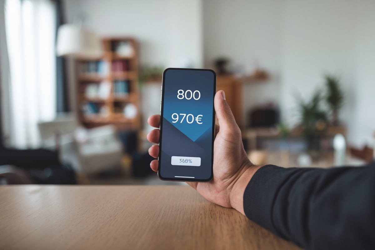 Un iPhone affiche un prix barré de 909 euros et un nouveau prix de 170 euros en rouge.